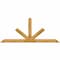 Ekena Millwork Saratoga Rough Sawn Timber Gable Bracket, Western Red Cedar, 108"W x 45"H x 4"D x 6"F, 10/12 Pitch GBW108X45X0406SAR00RWR - alternate 1